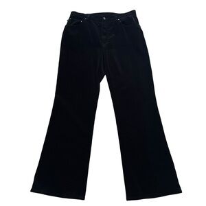 Lauren Jean Co Black Stretch Cotton Velvet Bootcut Jean 12